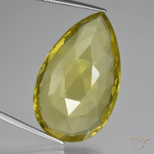 51.54ct 天然 パイナップルイエロー 石英, 洋梨の形, VVS-VS