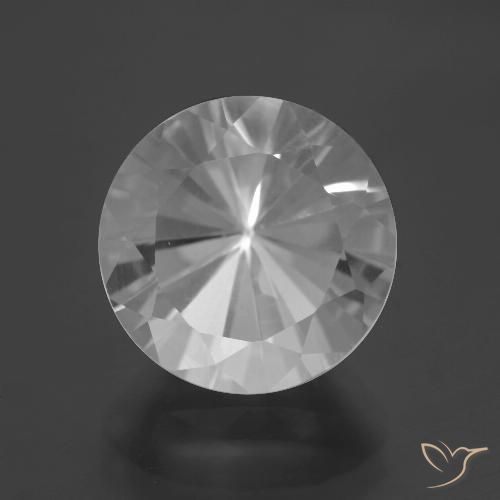 7.37ct 天然 ホワイト 石英, ラウンド, VVS-VS