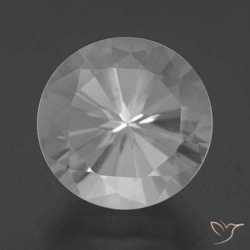 7.59ct 天然 ホワイト 石英, ラウンド, VVS-VS