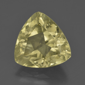 5.18カラットの天然レモンクォーツ（12.3×12 mm・トリリアント）