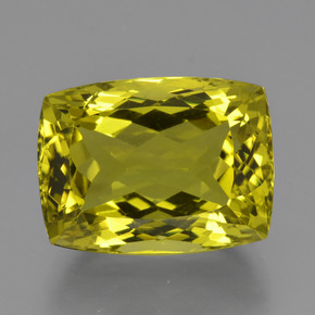 22.65カラットの天然レモンクォーツ（19.1×14.3 mm・クッションカット）