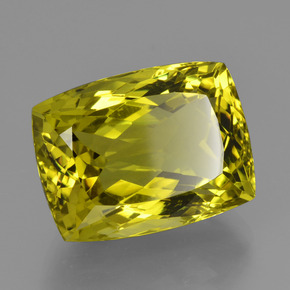 22.65カラットの天然レモンクォーツ（19.1×14.3 mm・クッションカット）
