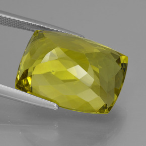 22.65カラットの天然レモンクォーツ（19.1×14.3 mm・クッションカット）
