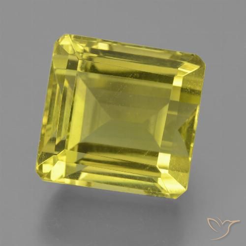 17.49ct 天然 コーンイエロー 石英, エメラルドカット, VVS-VS