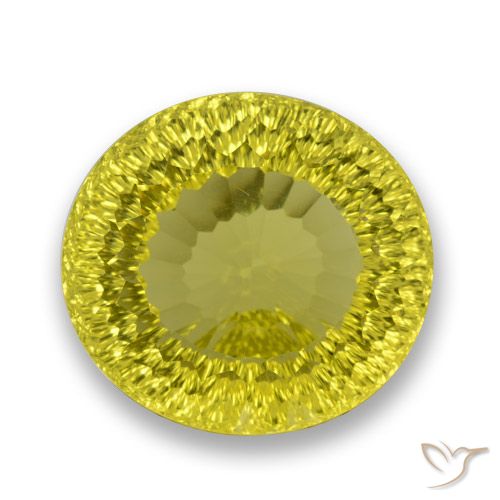70.69ct 天然 ミディアムイエロー 石英, 楕円形, VVS-VS