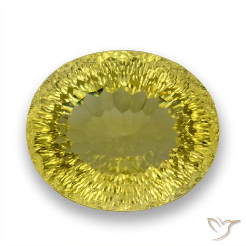 64.36ct 天然 濃い黄色 石英, 楕円形, VVS