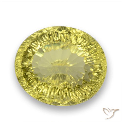 31.29ct 天然 ミディアムイエロー 石英, 楕円形, VVS