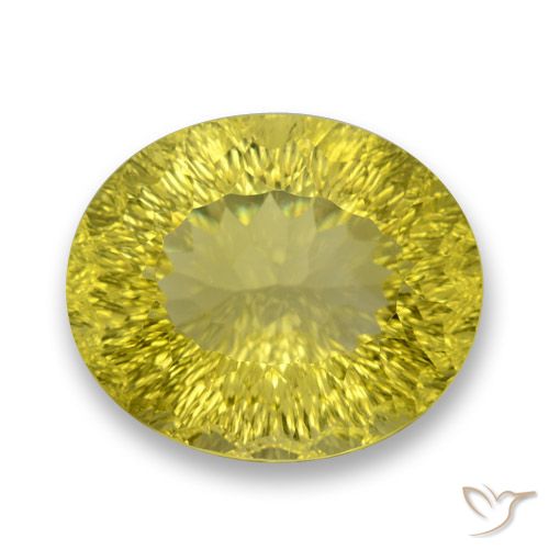 41.57ct 天然 ライトイエロー 石英, 楕円形, VVS