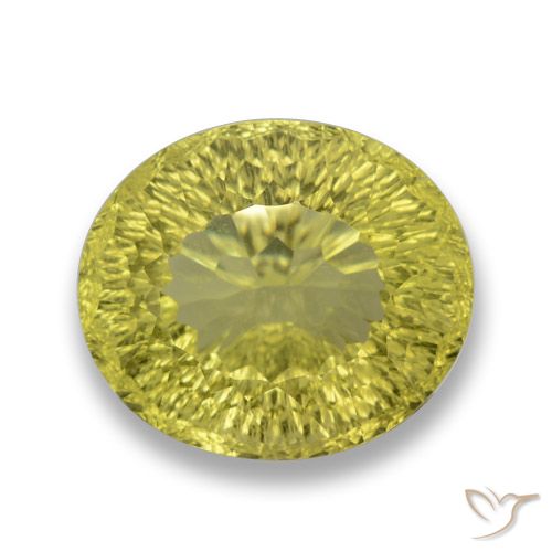 29.40ct 天然 ミディアムイエロー 石英, 楕円形, VVS