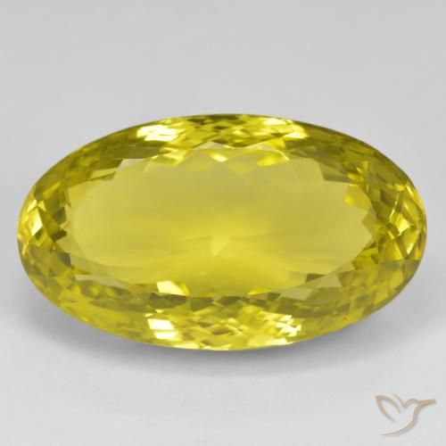 56.02ct 天然 ミディアムイエロー 石英, 楕円形, VVS