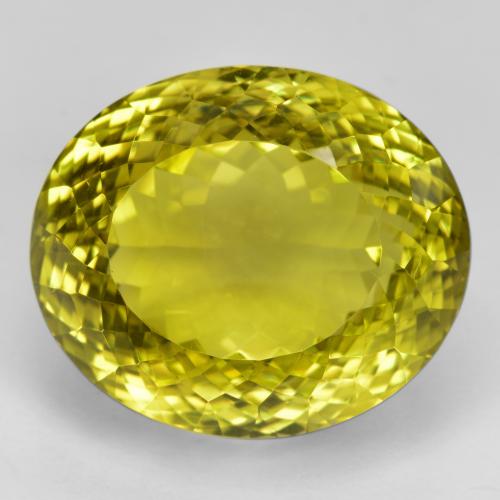 49.99ct 天然 ミディアムイエロー 石英, 楕円形, VVS
