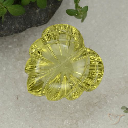 15.29ct 天然 ライトイエロー 石英, ファンシー, 透明