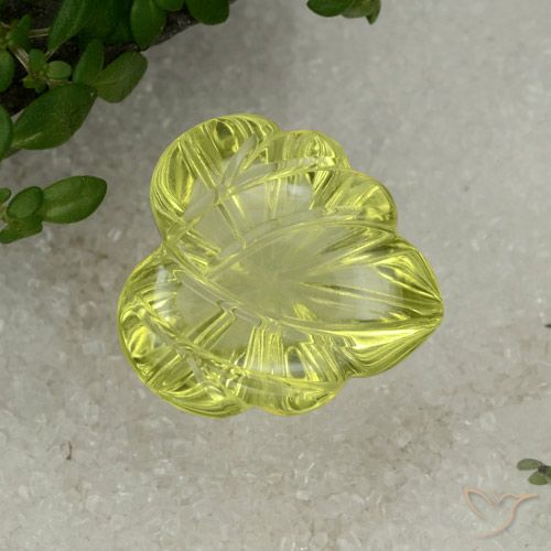 11.48ct 天然 ミディアムイエロー 石英, ファンシー, 透明