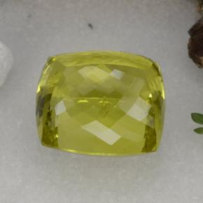 67.62カラットの天然レモンクォーツ（23.5×22.5 mm・クッションカット）