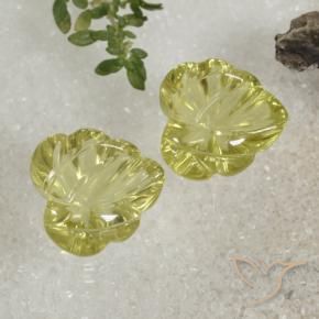Shop natural 13.98ct 緑ががかったイエロー 石英 gems, フラワーカット, from ブラジル at GemSelect. In stock, global shipping!