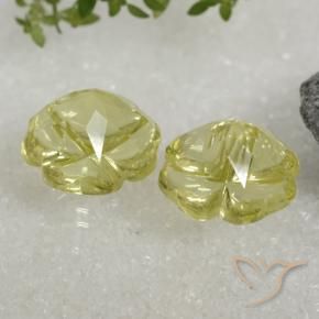 Shop natural 19.52ct 緑ががかったイエロー 石英 gems, フラワーカット, from ブラジル at GemSelect. In stock, global shipping!