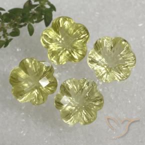 Shop natural 14.29ct 緑ががかったイエロー 石英 gems, フラワーカット, from ブラジル at GemSelect. In stock, global shipping!