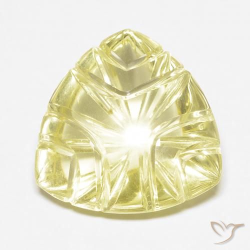 10.44ct 天然 ライトイエロー 石英, ファンシー, 透明