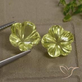 Shop natural 13.63ct ライトグリーンがかったイエロー 石英 gems, フラワーカット, from ブラジル at GemSelect. In stock, global shipping!