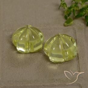 Shop natural 13.63ct ライトグリーンがかったイエロー 石英 gems, フラワーカット, from ブラジル at GemSelect. In stock, global shipping!