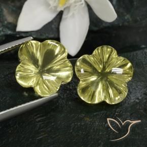 Shop natural 15.13ct ライトグリーンがかったイエロー 石英 gems, フラワーカット, from ブラジル at GemSelect. In stock, global shipping!