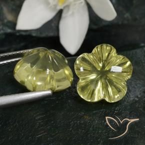 Shop natural 15.13ct ライトグリーンがかったイエロー 石英 gems, フラワーカット, from ブラジル at GemSelect. In stock, global shipping!