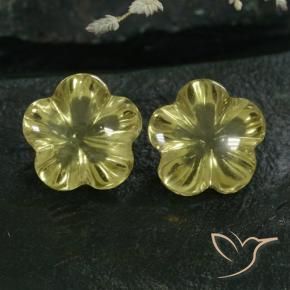 Shop natural 8.80ct 緑ががかったイエロー 石英 gems, フラワーカット, from ブラジル at GemSelect. In stock, global shipping!