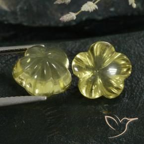 Shop natural 8.80ct 緑ががかったイエロー 石英 gems, フラワーカット, from ブラジル at GemSelect. In stock, global shipping!