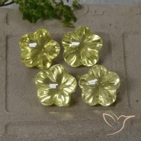 Shop natural 18.70ct 緑ががかったイエロー 石英 gems, フラワーカット, from ブラジル at GemSelect. In stock, global shipping!