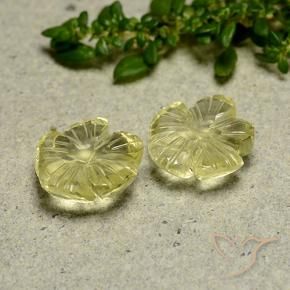 Shop natural 6.36ct 薄いクリームイエロー 石英 gems, フラワーカット, from ブラジル at GemSelect. In stock, global shipping!