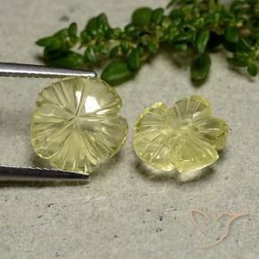 Shop natural 6.36ct 薄いクリームイエロー 石英 gems, フラワーカット, from ブラジル at GemSelect. In stock, global shipping!