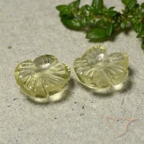 Shop natural 5.37ct 薄いクリームイエロー 石英 gems, フラワーカット, from ブラジル at GemSelect. In stock, global shipping!