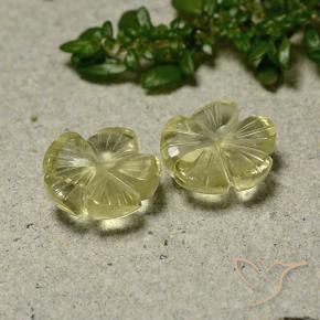 Shop natural 6.21ct 薄いクリームイエロー 石英 gems, フラワーカット, from ブラジル at GemSelect. In stock, global shipping!