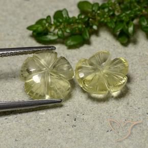 Shop natural 6.21ct 薄いクリームイエロー 石英 gems, フラワーカット, from ブラジル at GemSelect. In stock, global shipping!