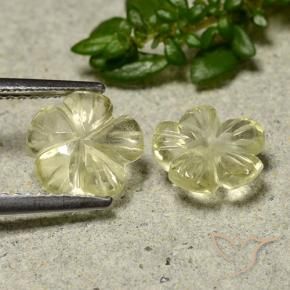 Shop natural 2.39ct 薄いクリームイエロー 石英 gems, フラワーカット, from ブラジル at GemSelect. In stock, global shipping!