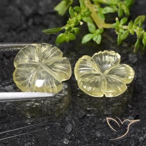 Shop natural 6.83ct 薄いクリームイエロー 石英 gems, フラワーカット, from ブラジル at GemSelect. In stock, global shipping!