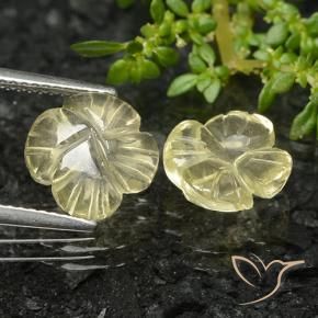 Shop natural 4.68ct 緑ががかったイエロー 石英 gems, フラワーカット, from ブラジル at GemSelect. In stock, global shipping!