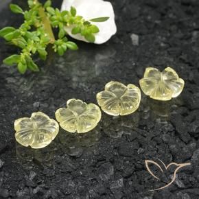 Shop natural 6.95ct 薄いクリームイエロー 石英 gems, フラワーカット, from ブラジル at GemSelect. In stock, global shipping!