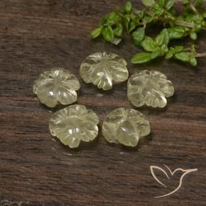 Shop natural 5.70ct 薄いクリームイエロー 石英 gems, フラワーカット, from ブラジル at GemSelect. In stock, global shipping!