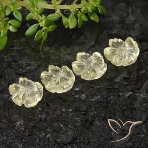 Shop natural 3.66ct ミディアム薄いイエロー 石英 gems, フラワーカット, from ブラジル at GemSelect. In stock, global shipping!