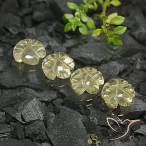 Shop natural 10.51ct 薄いクリームイエロー 石英 gems, フラワーカット, from ブラジル at GemSelect. In stock, global shipping!