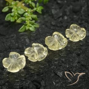 Shop natural 5.24ct ミディアム薄いイエロー 石英 gems, フラワーカット, from ブラジル at GemSelect. In stock, global shipping!