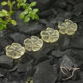 Shop natural 4.96ct 薄いクリームイエロー 石英 gems, フラワーカット, from ブラジル at GemSelect. In stock, global shipping!