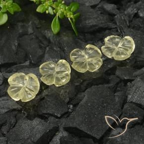 Shop natural 4.70ct 薄いクリームイエロー 石英 gems, フラワーカット, from ブラジル at GemSelect. In stock, global shipping!