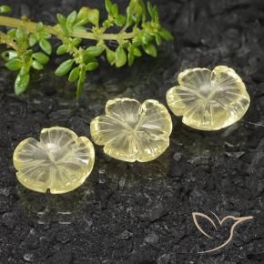 Shop natural 10.19ct ミディアム薄いイエロー 石英 gems, フラワーカット, from ブラジル at GemSelect. In stock, global shipping!