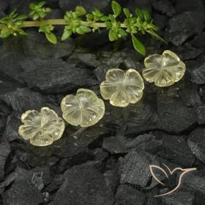 Shop natural 5.43ct 薄いクリームイエロー 石英 gems, フラワーカット, from ブラジル at GemSelect. In stock, global shipping!