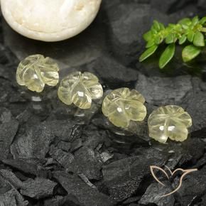 Shop natural 5.11ct 薄いクリームイエロー 石英 gems, フラワーカット, from ブラジル at GemSelect. In stock, global shipping!