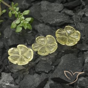 Shop natural 7.02ct 薄いクリームイエロー 石英 gems, フラワーカット, from ブラジル at GemSelect. In stock, global shipping!