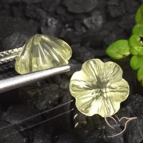 Shop natural 5.15ct レモンイエロー 石英 gems, フラワーカット, from ブラジル at GemSelect. In stock, global shipping!