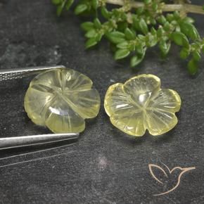 Shop natural 7.52ct ミディアム薄いイエロー 石英 gems, フラワーカット, from ブラジル at GemSelect. In stock, global shipping!
